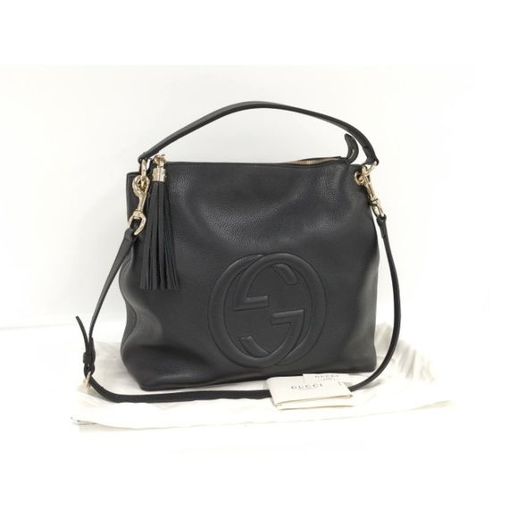 Gucci Soho Handbag Interlocking GG Leather Black - Picture 10 of 10
